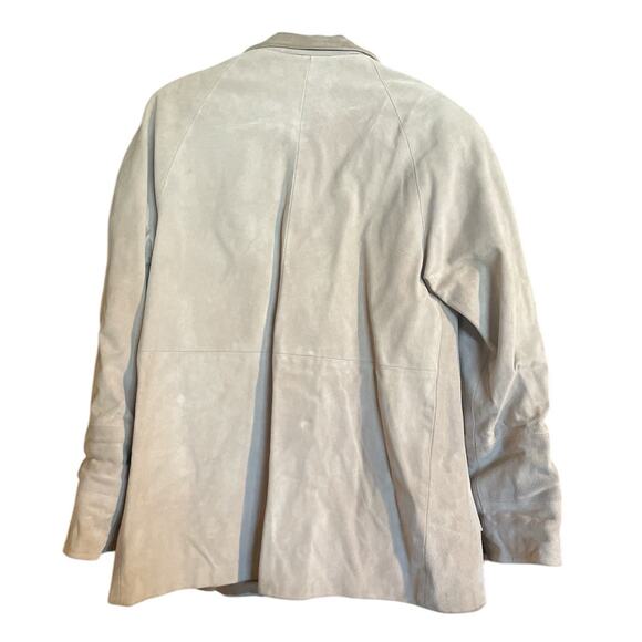 Jordache 100% Suede Tan Beige Blazer Jacket Womans Size 12 Vintage - Picture 2 of 4